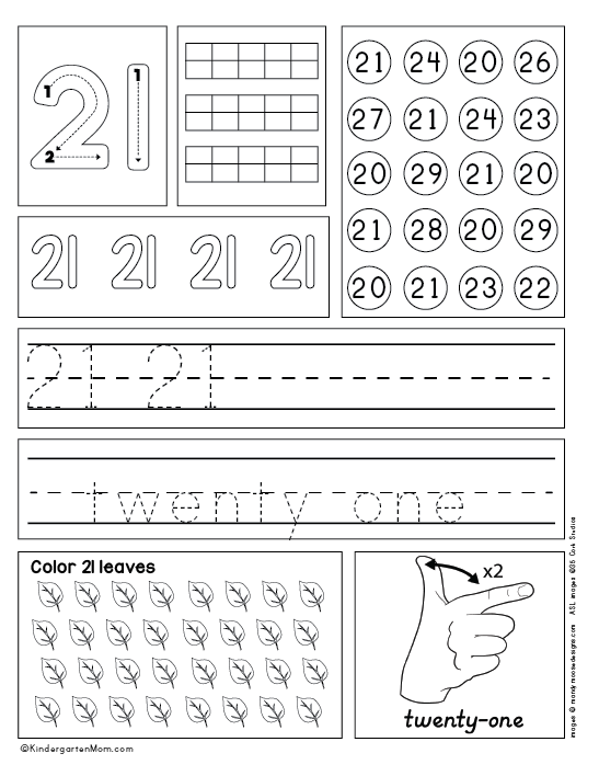 Number 21 Worksheets Worksheets | Worksheet Hero